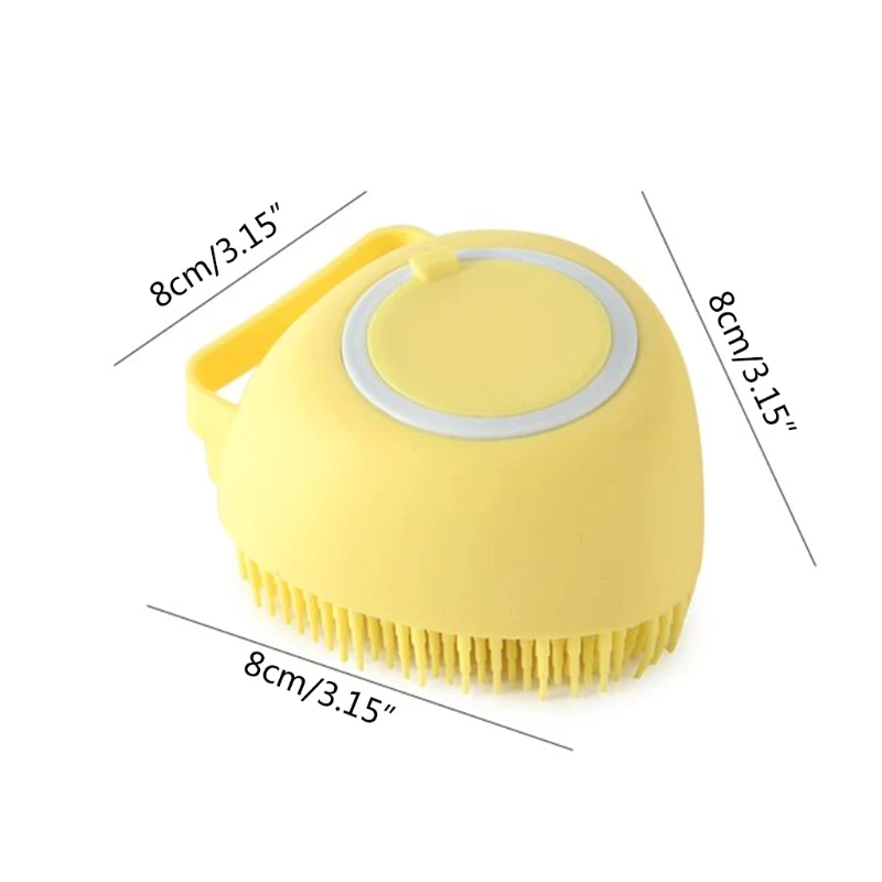 

Silicone Bath Body Brush Shower Scrubber with Gel Dispenser Soft Massage Exfoliating Comb Cleaner