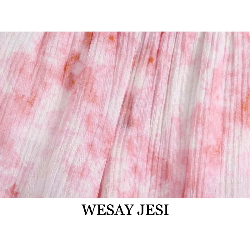 

WESAY JESI 2021 Summer New Style Women's Shorts Tie-dye Printed Women's Shorts Slim Suit Fashion Retro Personality Temperament