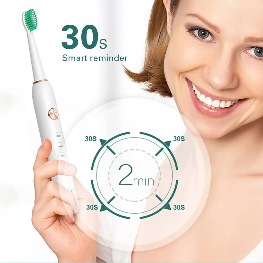 Электрическая зубная щетка AZDENT Sonic перезаряжаемый сменные головки зубных щеток с