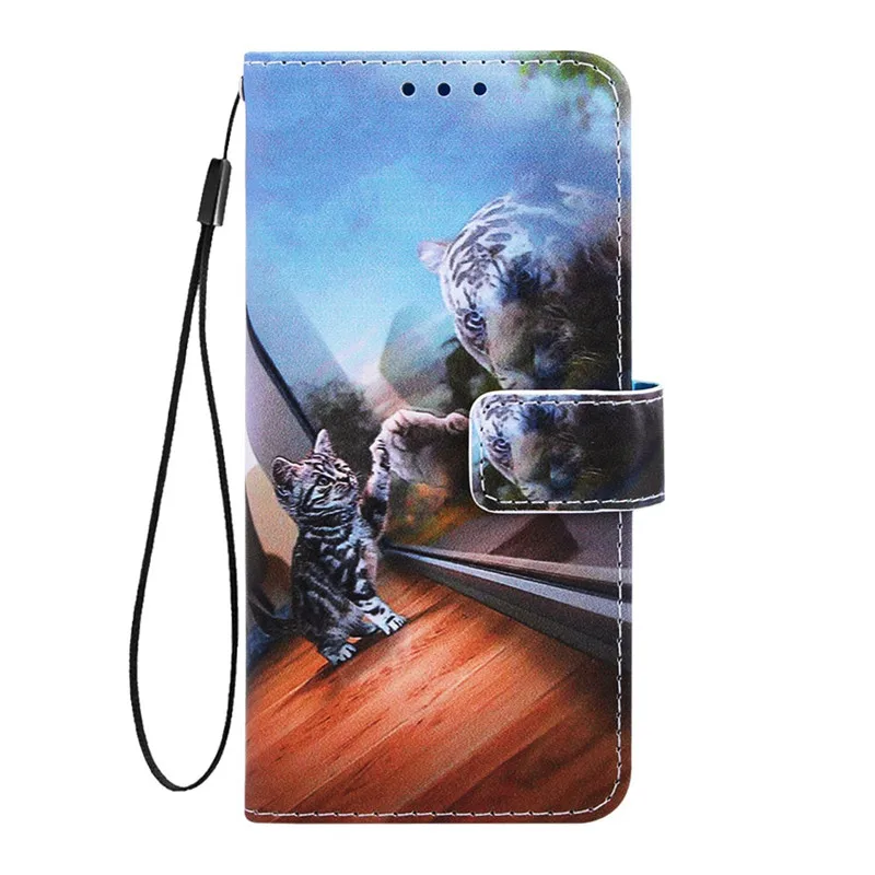 Чехол с отделением для карт huawei Nova 5 / Pro чехол ярким рисунком животных кошелек Honor