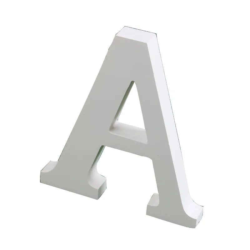 

15cm\6" Wooden White English Letters Wood MDF Alphabet Desktop Wall Bedroom Study Living Room Bar Wedding Decoration