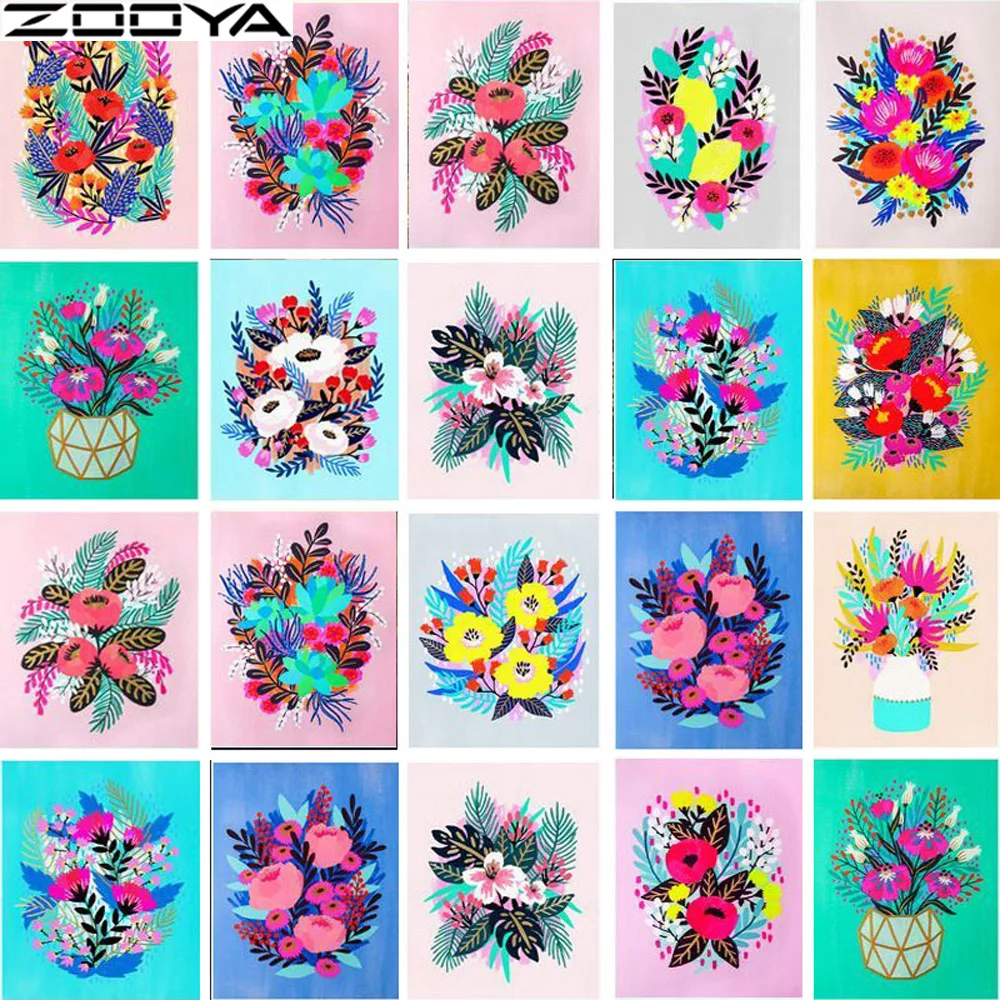 DIY Алмазные цветы композиция Цветочная ваза вышивка крестиком Алмазная мозаика