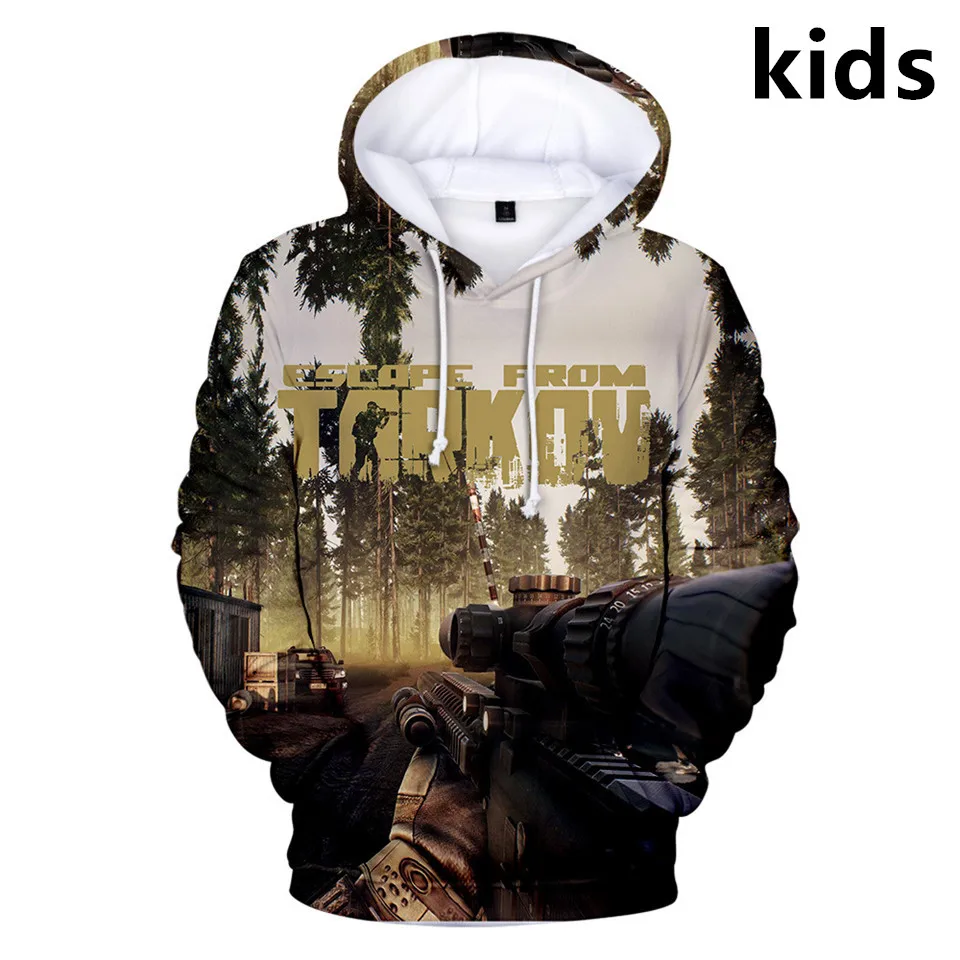 

3 to 14 years kids Hoodies Escape from Tarkov Game 3d Printed Hoodie Sweatshirt Boys Girls Cartoon Jacket Coat Children Clothes