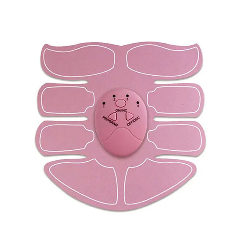 pink EMS, беспроводной стимулятор мышц, тренажер, умный фитнес, тренировка живота, Электрические наклейки для похудения, пояс для похудения, унисекс - Цвет: pink