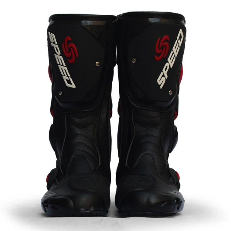 

Motorcycle Racing Boots Professional Biker Shoes Motorbike Long Riding Protective Gear Shift Microfibe Leather boot 40 45 size