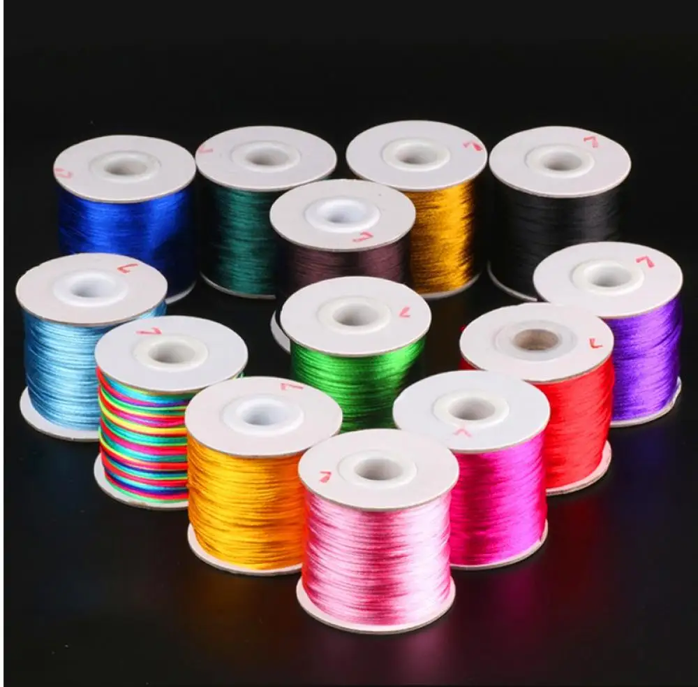 

100m/Lot Nylon Cord Thread Chinese Knot Macrame Cord Bracelet Braided String DIY Tassels Beading For Jewelry Making Finding