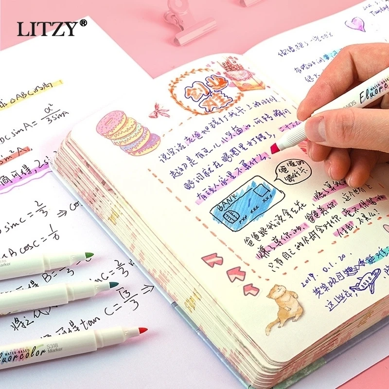 15/25 шт./компл. японская двойная головка хайлайтер ручка Сделай Сам Рисунок Зебра