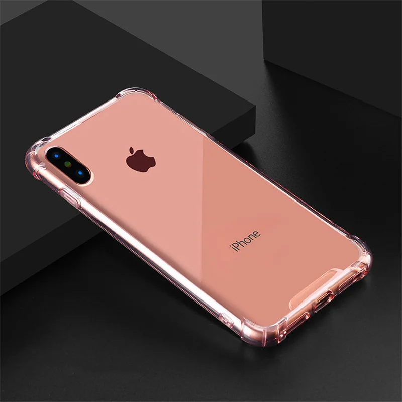 Роскошный ударопрочный бампер с 4 углами мягкий прозрачный защитный чехол из ТПУ