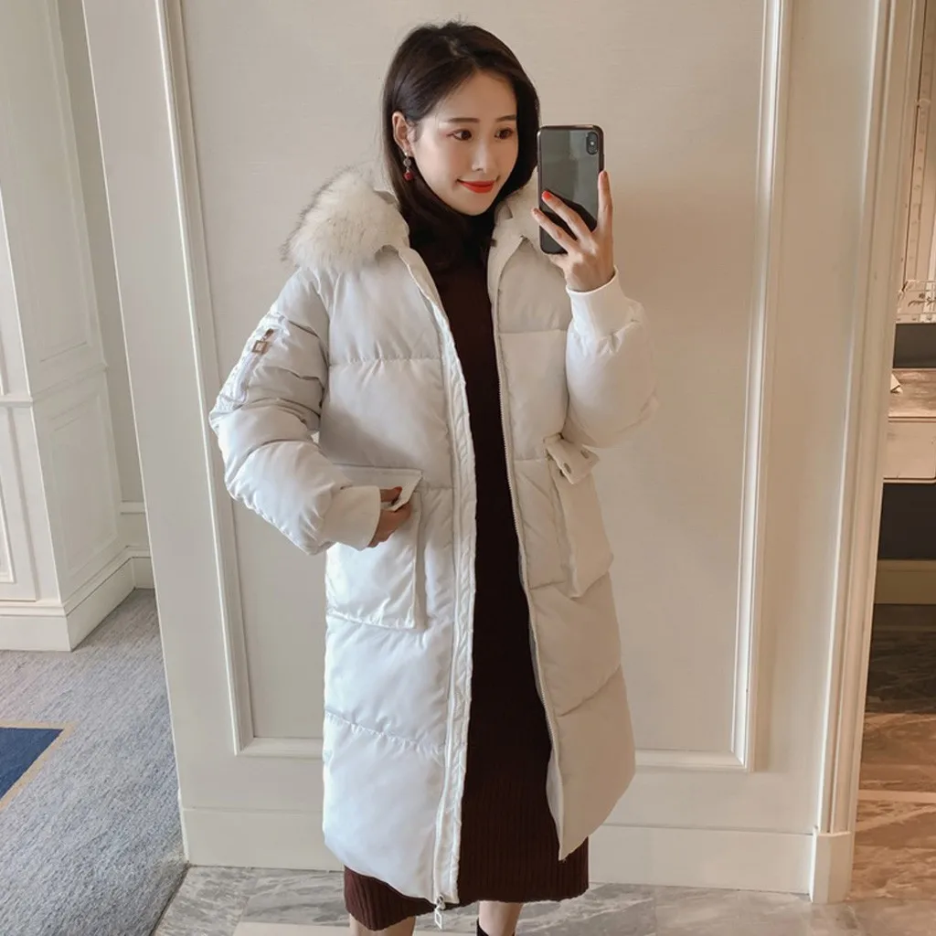 Женский пуховик женская зимняя верхняя одежда 2019 пальто длинная светильник