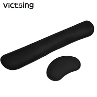 victsing keyboard wrist rest pad wrist rest mouse pad memory foam superfine fibre durable comfortable mousepad for office gaming