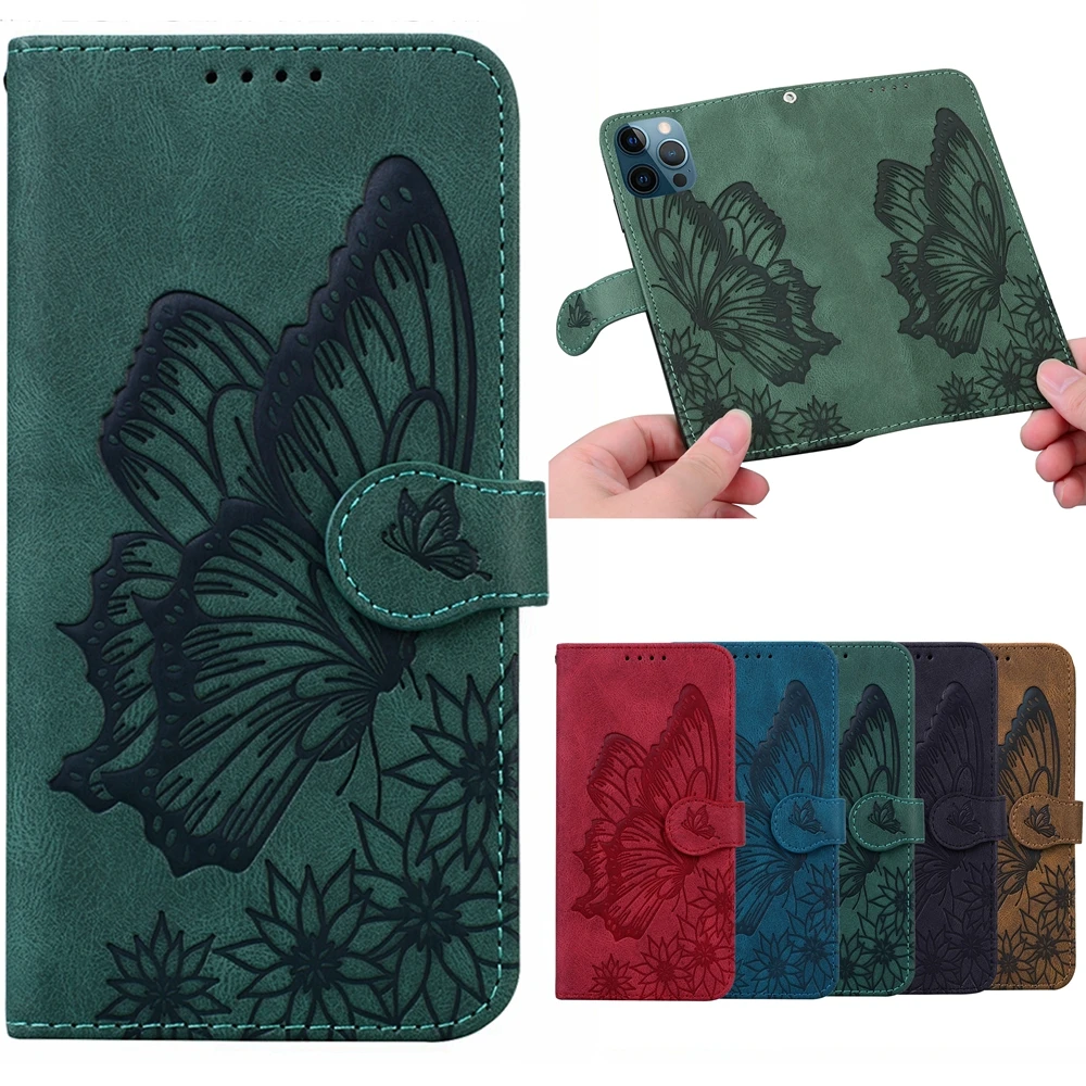 

Magnetic Wallet Leather Case for Samsung Galaxy A51 A21S A71 A12 A42 A11 A21 A 51 5G Case Retro Butterfly Flip Phone Cover Women