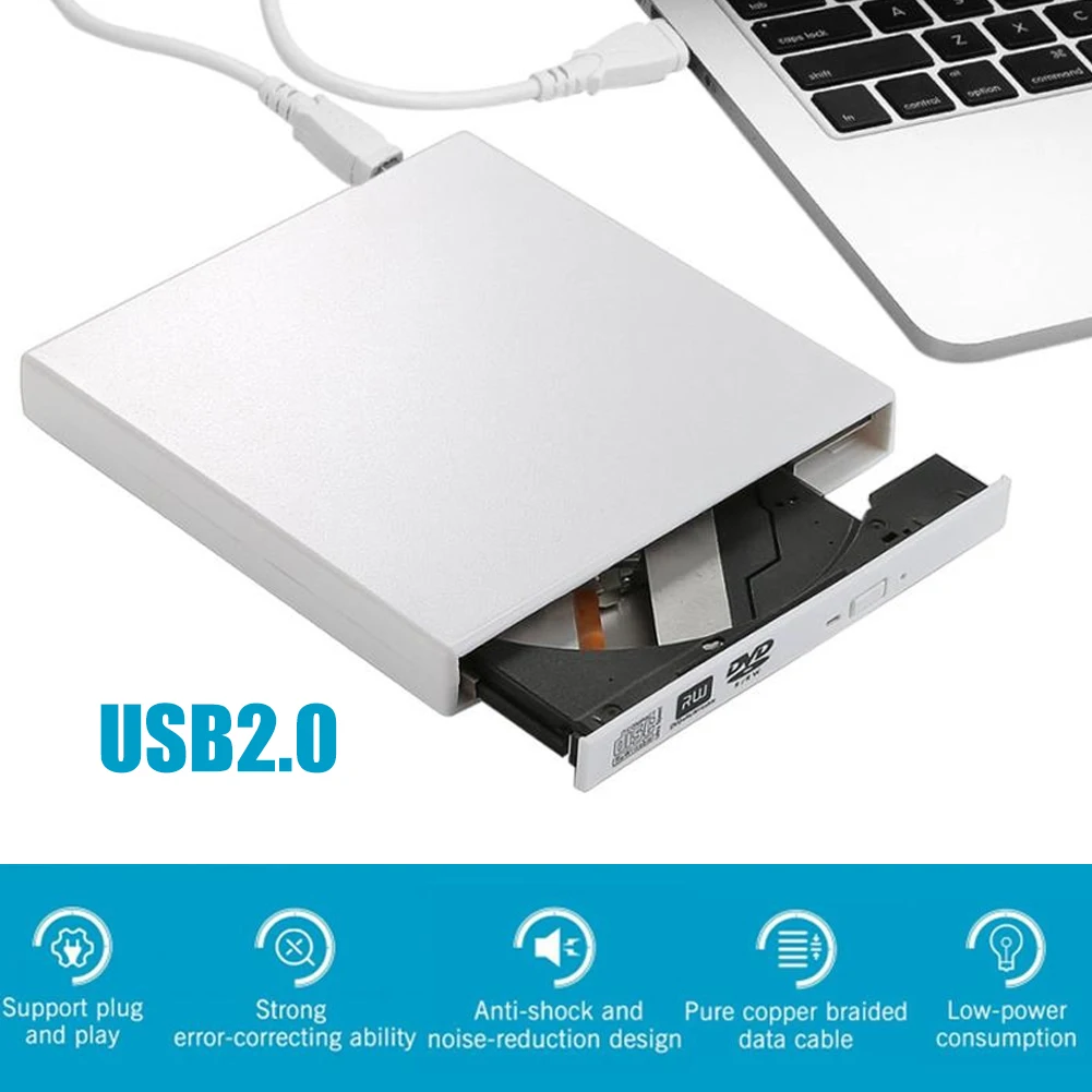 USB 2 0 Внешний комбинированный DVD/CD RW привод CD/DVD ROM CD 24X рекордер плеер оптический