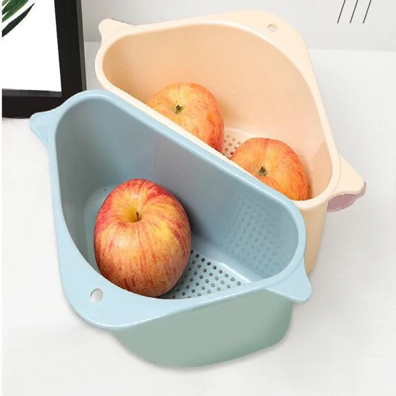 WBBOOMING Kitchen Fruit Drain Basket Bathroom Corner Shampoo Cosmetic Soap Shelves Accessories Storage Rack And Holders | Дом и сад