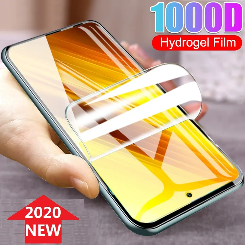 Гидрогелевая пленка для Xiaomi POCO X3 NFC F1 F2 Pro защита экрана Mi 10 9 A3 Lite Mi9 SE 9T CC9 CC9E Play не