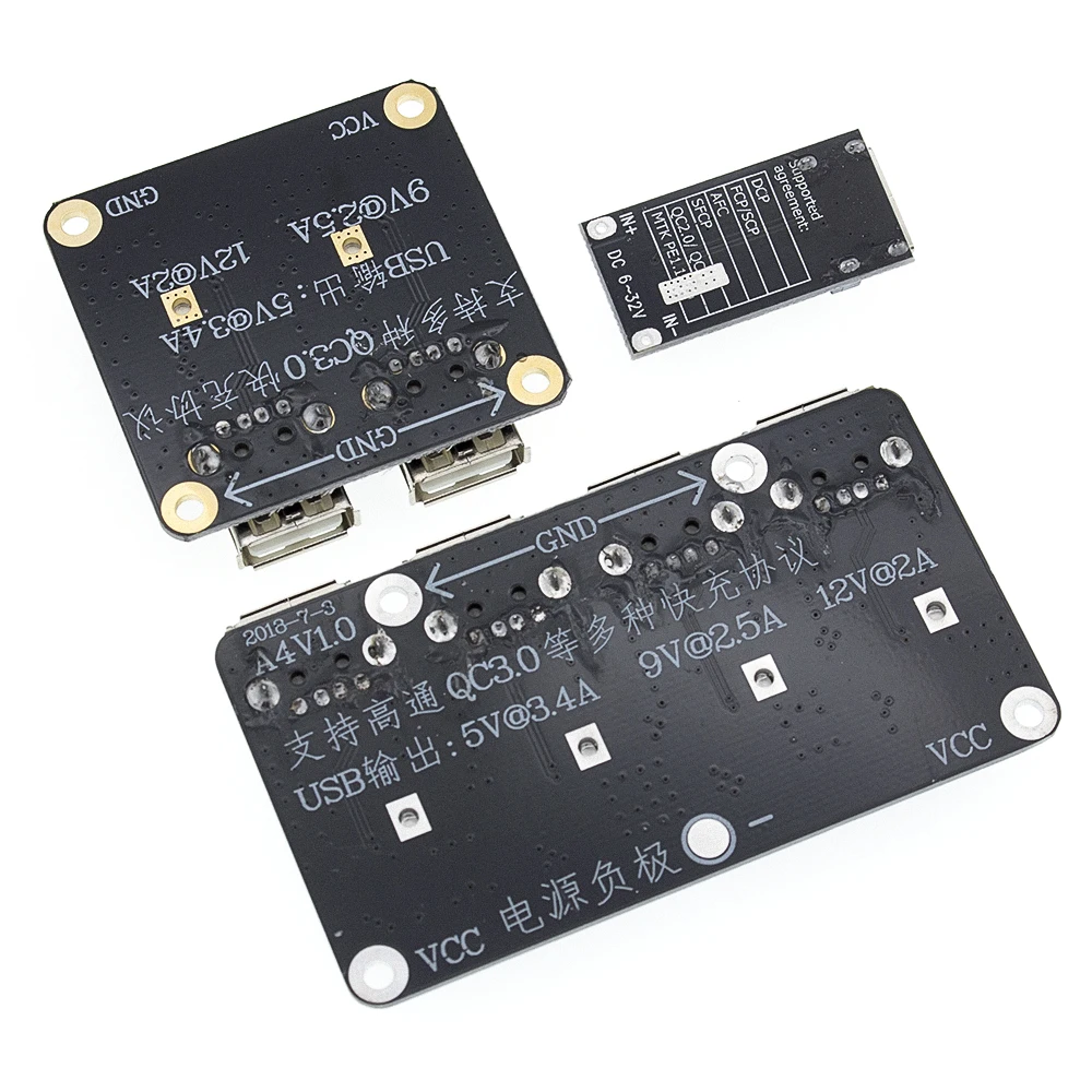 USB QC3.0 QC2.0 DC-DC понижающий преобразователь зарядный понижающий модуль 6-32 в 9 в 12 В 24 В для быстрого зарядного устройства печатная плата 3 в 5 в 12 В