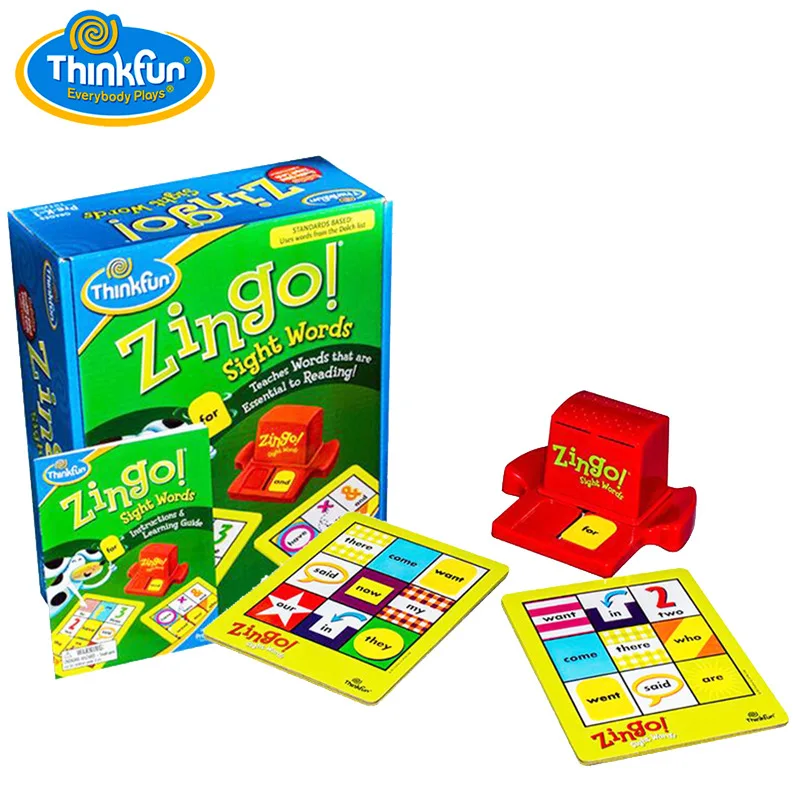 ThinkFun шустрый сенсорный слово прицел слова обучающая игрушка Zingo