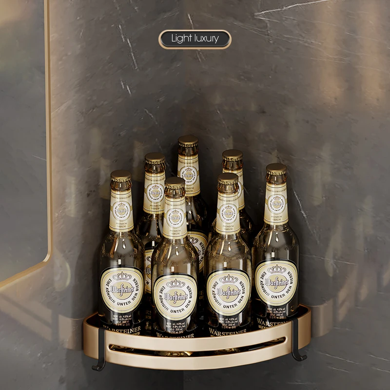 space aluminum bathroom shelf shower shelves need to drill hole wall mount shower storage rack corner shelf bathroom accessories free global shipping