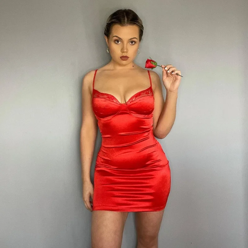 

LeanFun Dresses Red Dress Sexy Women for 2020 Party Summer Clothes Long Women's Casual 2021 Woman Clothing