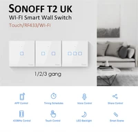 new sonoff t2 uk smart wifi rf433 ewelink app touch control wall light switch 1 2 3 gang upgrade from sonoff t1for alexa