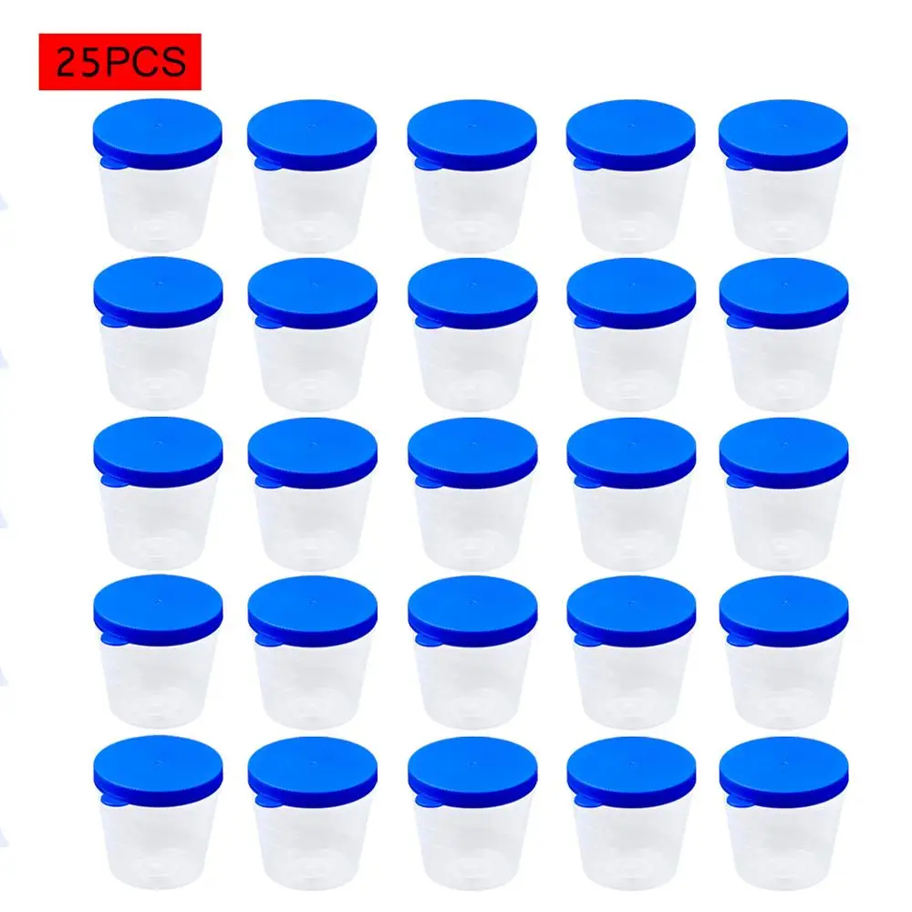 25 одноразовых емкостей для сбора образцов мочи медицинские пластиковые флаконы