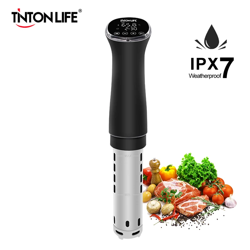 

TINTON LIFE IPX7 Sous Vide Waterproof Food Slow Cooker 1200W Immersion Circulator with LCD Digital Accurate Control