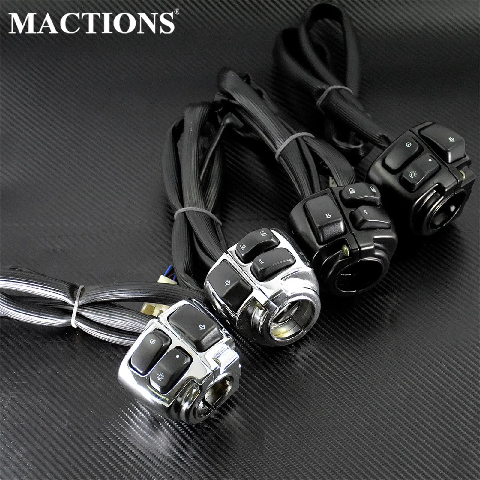 Мотоцикл 1 &quotРуль управления Переключатели + жгут проводов для Harley Dyna Fat Bob FXDF Touring