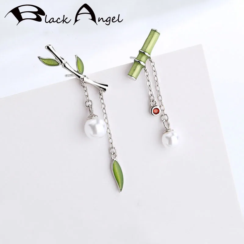 Серьги женские Асимметричные из серебра 925 пробы с жемчугом | Украшения и