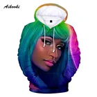 Женскиемужские новые модные 3D толстовки Nicki Minaj, свитшоты с капюшоном, пуловер с длинным рукавом и принтом, высококачественные осенне-зимние пальто