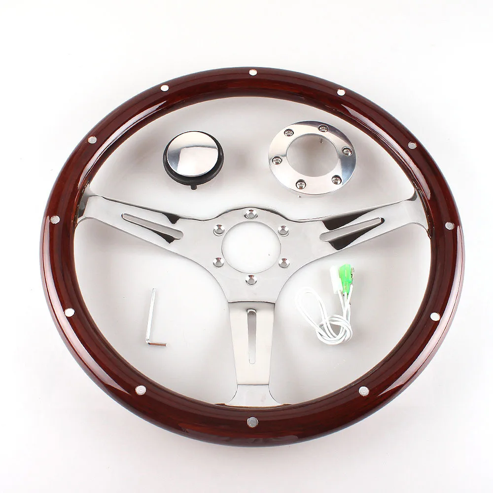 Классическое красное дерево зернистая коричневая отделка гоночное рулевое