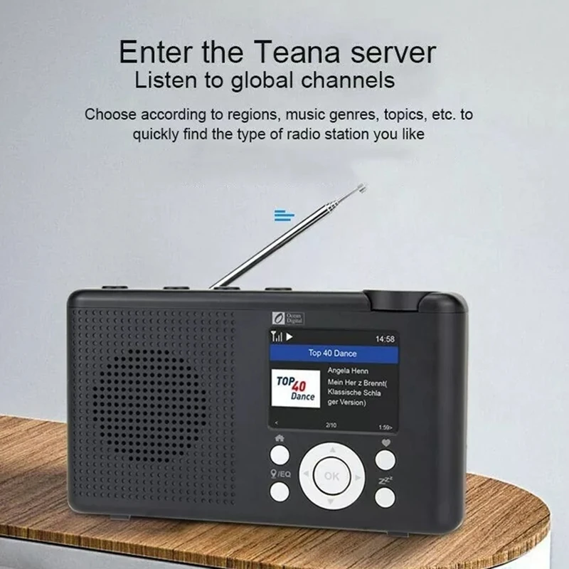 

WR-23D Portable WiFi Internet Radio Bluetooth Speaker Multifunctional FM Digital Radio for DAN/DAB+ With Battery