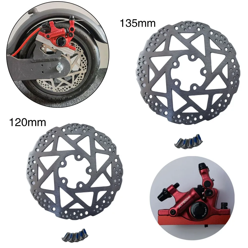 

120 / 135mm Hydraulic Disc Brake Rotor For XiaoMi M365 Pro / Pro2 Electric Scooter With Rotor Screw Hoverboard Replacement Parts