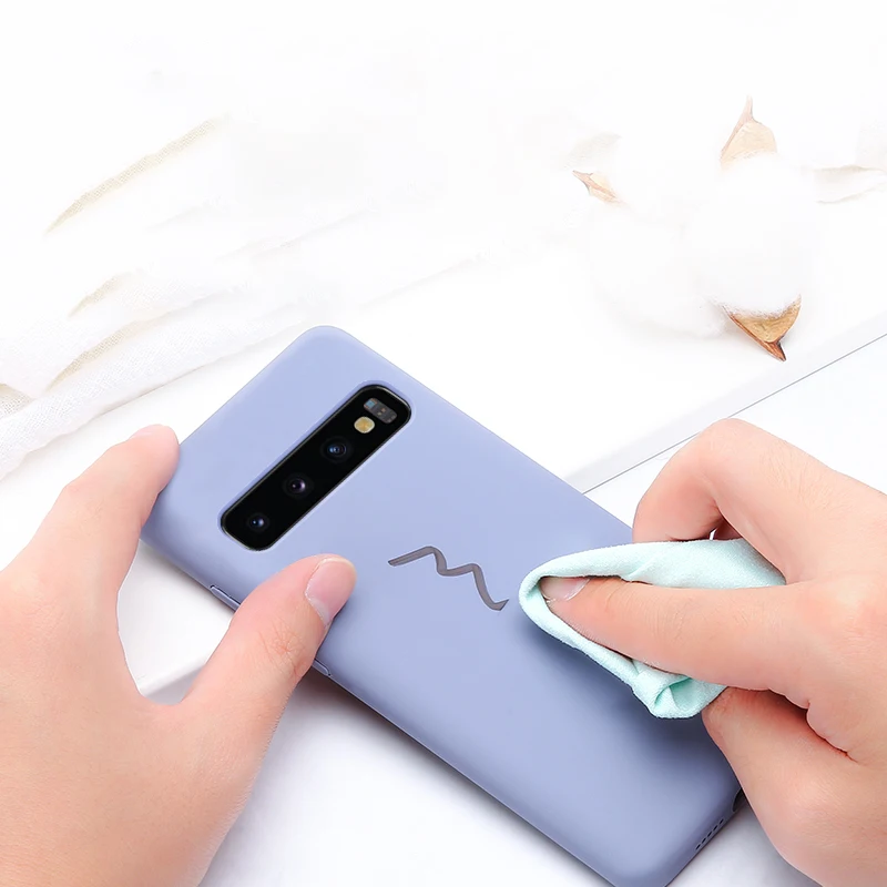 Силиконовый однотонный чехол для samsung Galaxy A10 A20E A20 A30 A40 A50 A70 M20 S8 S9 S10 Примечание 10 плюс S10e жидкости Чехлы мягкие из кожи TPU чехол