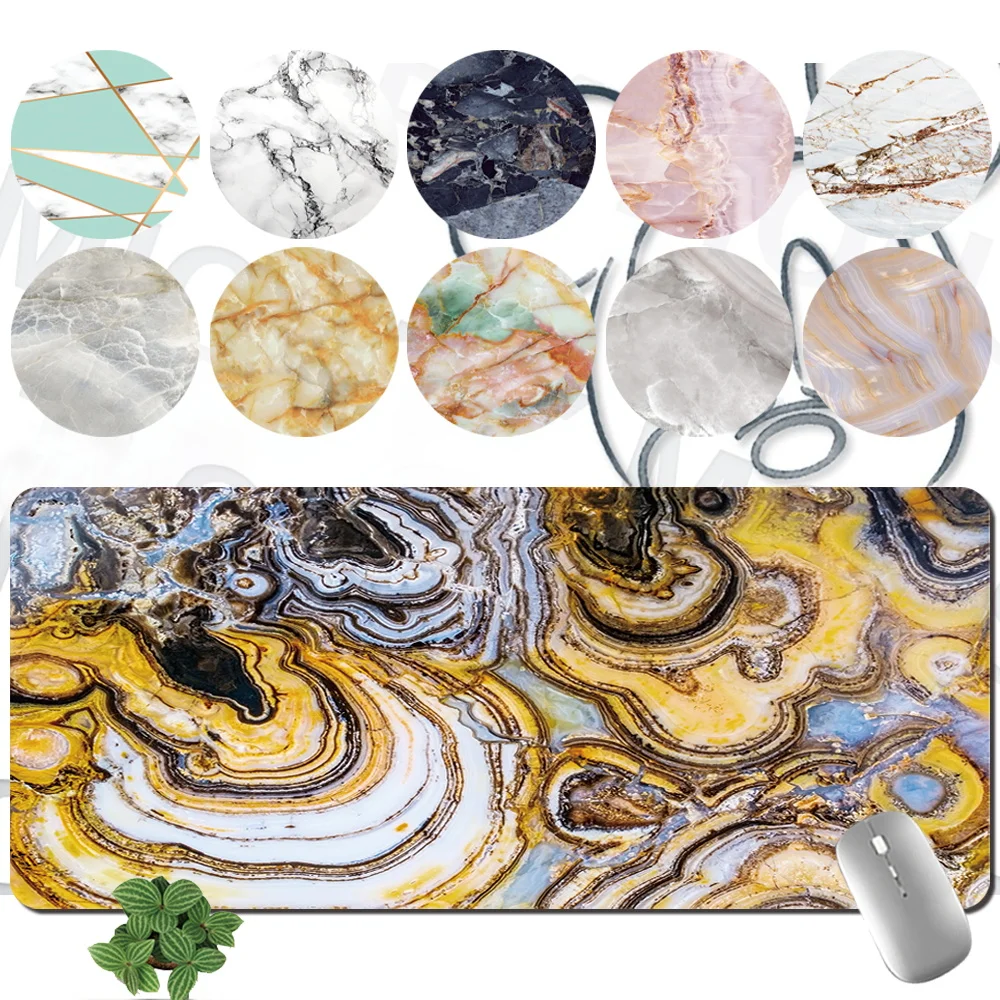 

Computer Mousepad Gamer Mouse Pad Anti-skid Table Keyboard Big Mouse Pad PU Leather Marble Pattern Series Cheap XXL Mouse Pad