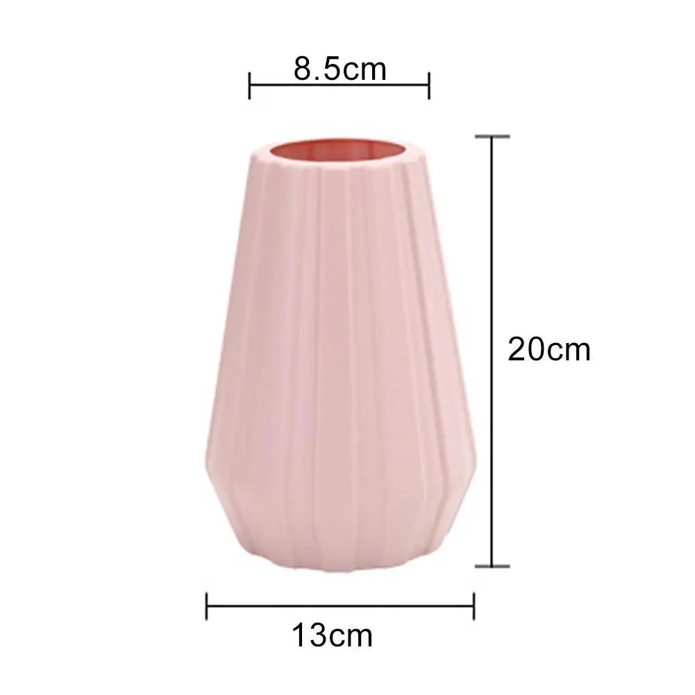 

HOT SALES !!! Nordic Style Plastic Geometric Vase Dried Flower Pot Basket Holder Desktop Decor