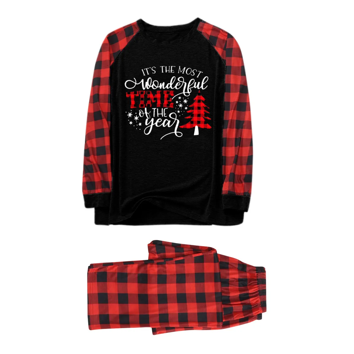 

Merry Christmas Letter Pajamas PJ's Plaid Family Matching Xmas Sleepwear Pants Set Autumn Homewear pijamas de navidad familiar