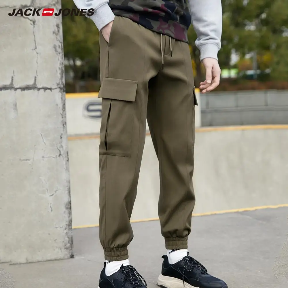 JackJones мужские однотонные повседневные брюки с карманами-карго стиль | 220114516