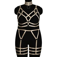 plus size sexy lingerie set plump women harness cage bra exotic costumes erotic collar accessories suspender garters halloween