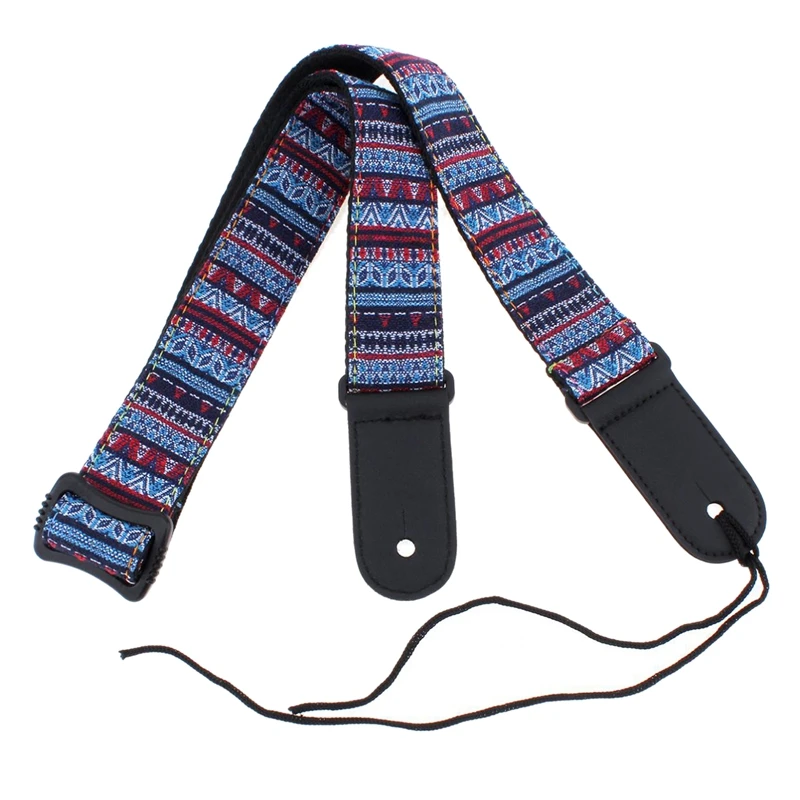 Регулируемый ремень для гитары укулеле 75 130 см кожаный из хлопка пряжка с