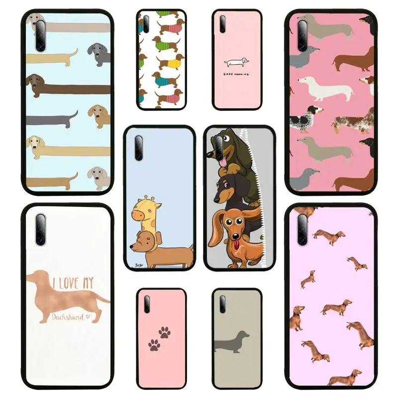 

Dachshund Silhouette Dog animal Phone Case For redmi 6A 7A 8A 9A 10X 4G note 8 8T 9S 10 K30 K20 pro max Fundas Coque