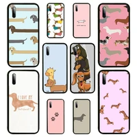 dachshund silhouette dog animal phone case for redmi 6a 7a 8a 9a 10x 4g note 8 8t 9s 10 k30 k20 pro max fundas coque