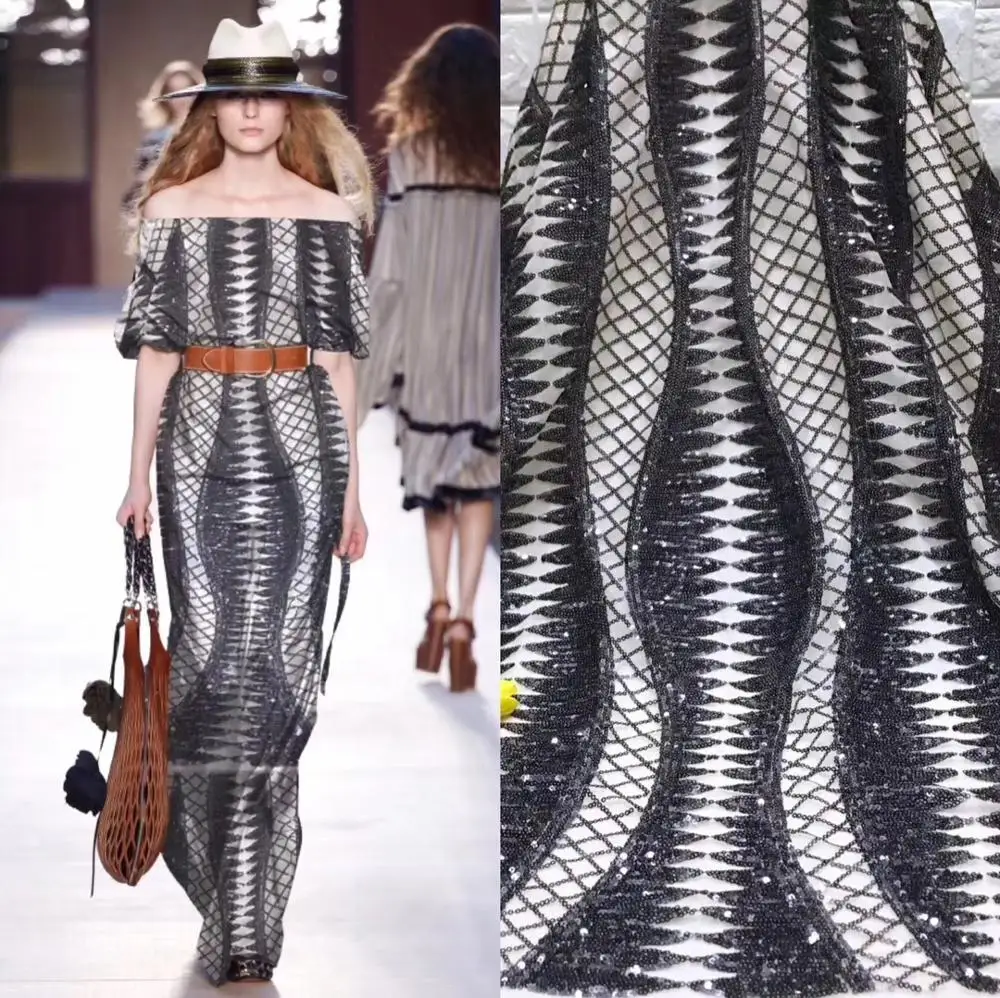 

Африканская кружевная ткань с блестками, 6 цветов, 2019, Высококачественная кружевная ткань для вечернего платья, свадебное украшение