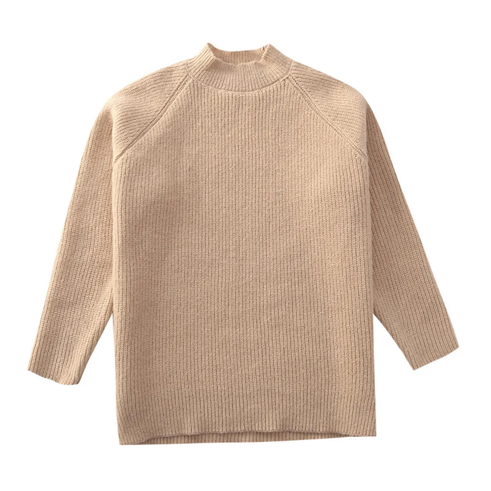 Зимние Свитера для маленьких девочек модные детские вязаные топы подростков