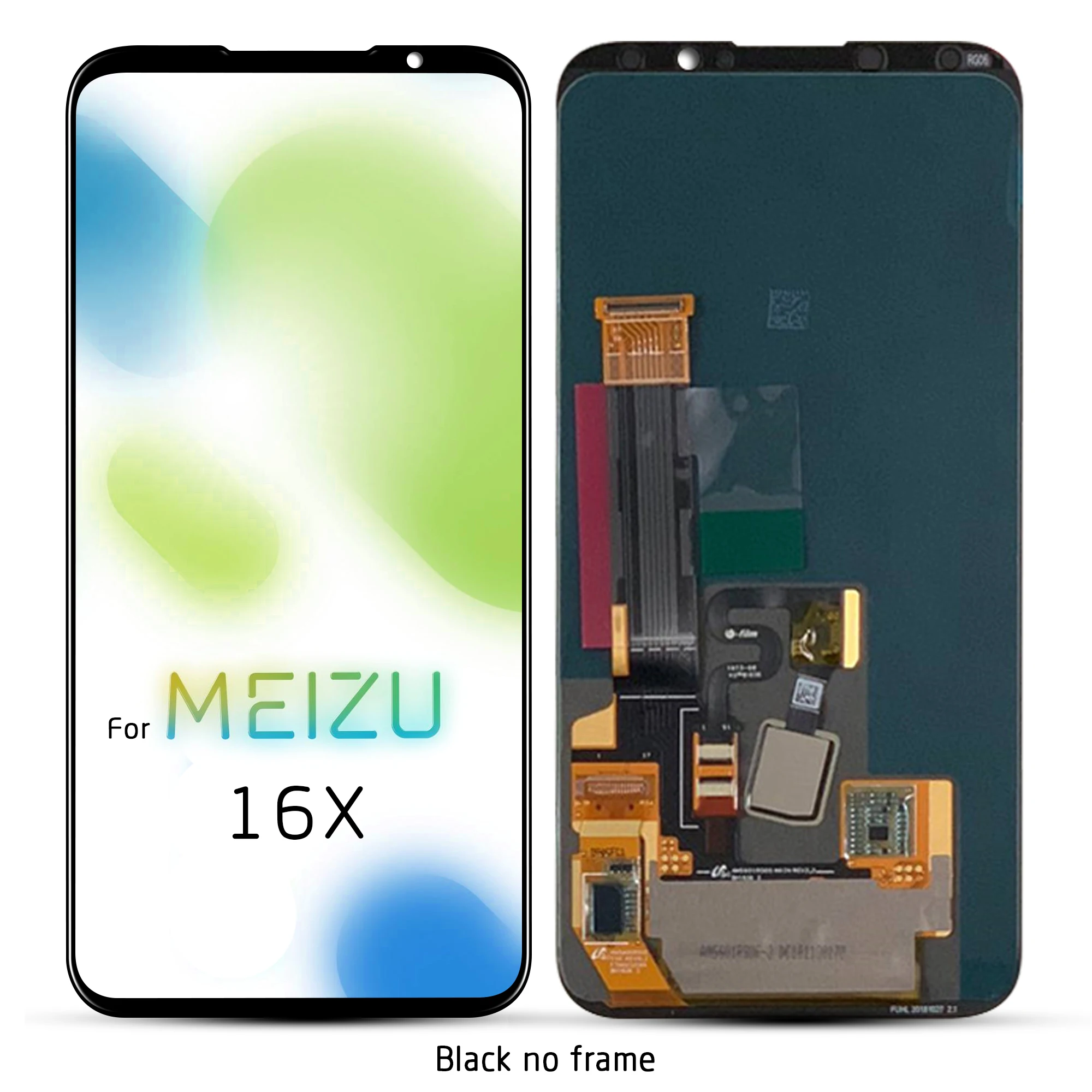 Для 6," Meizu 16X16 X ЖК-дисплей+ сенсорная панель дигитайзер для Meizu 16X M872Q M872H AMOLED ЖК-дисплей - Цвет: Black NO Frame
