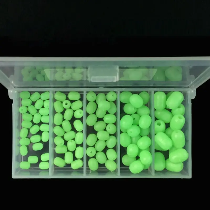 100 шт Овальные мягкие светящиеся бусины для рыбалки морские рыболовные приманки