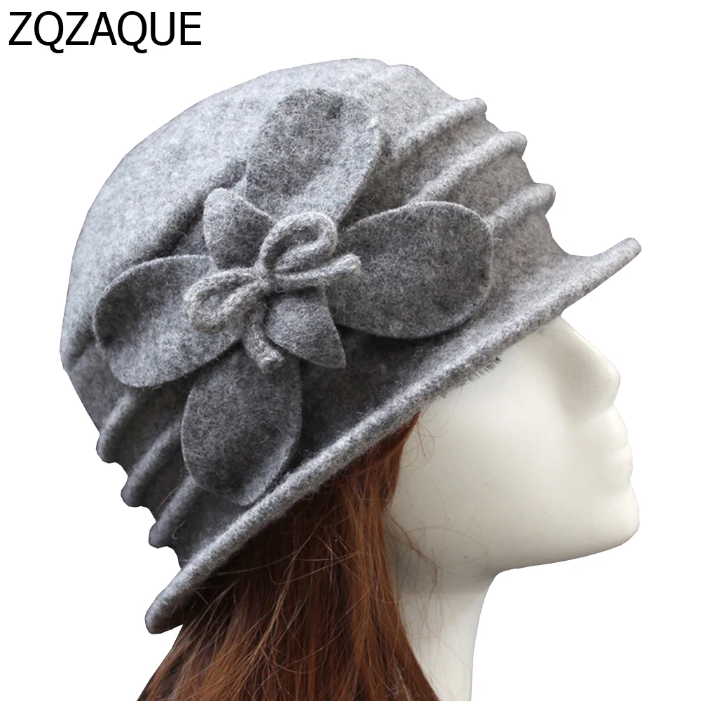 Женские шапки из 100% шерсти мягкие теплые элегантные с бабочками фетровые кепки