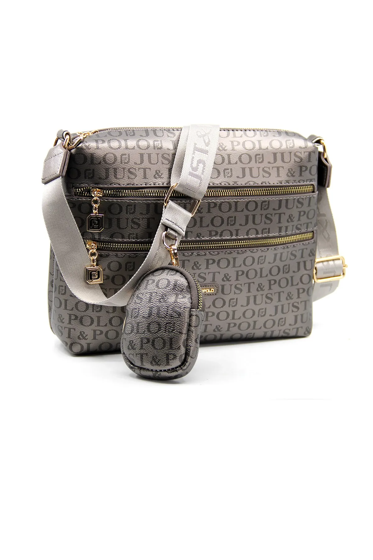 

Women's Cross Shoulder Bag With Gray Print Pattern Wallet TAE2132