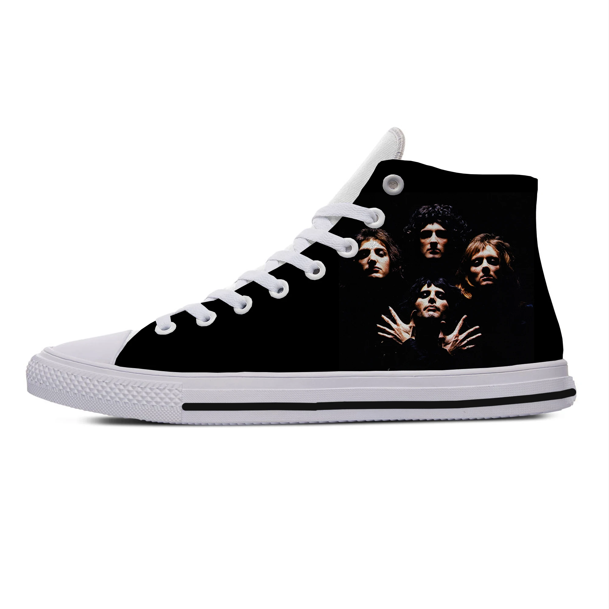 

Queen Heavy Metal Band Icon Mens Womens Designer Leisure Sneakers Men Casual Canvas Shoes
