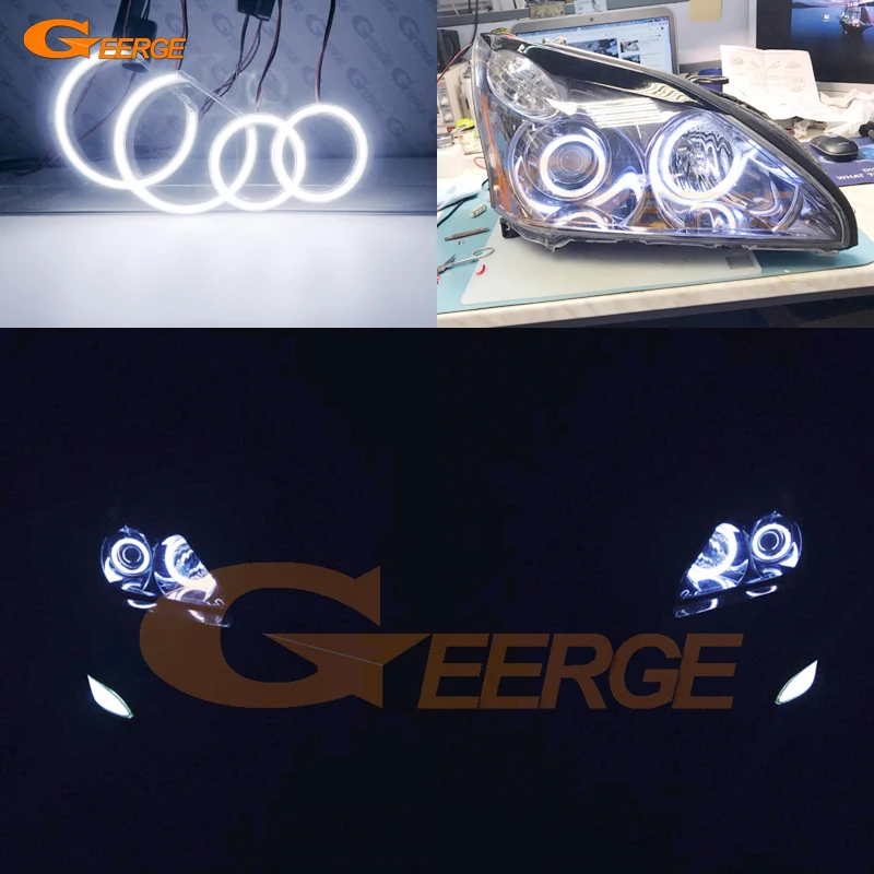 

Excellent Ultra bright COB led angel eyes kit halo rings Car accessories Day Light For Toyota Harrier 2003-2012