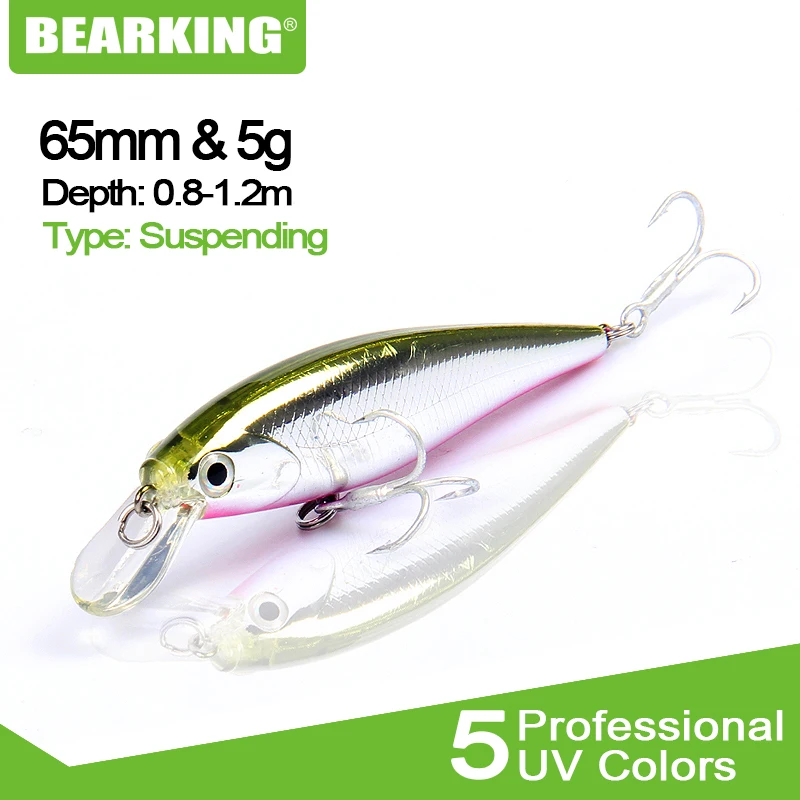

Bearking 1PC 6.5cm 5g Hard Fishing Lure Crank Bait dive 0.8-1.2m Lake River Fishing Wobblers Carp Fishing Baits