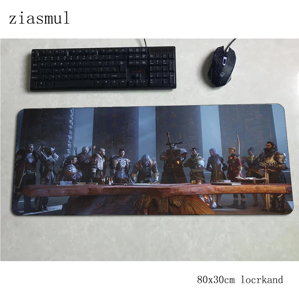 Коврик для мыши dragon age 800x300x3 мм большой компьютерный коврик геймпад ПК милый